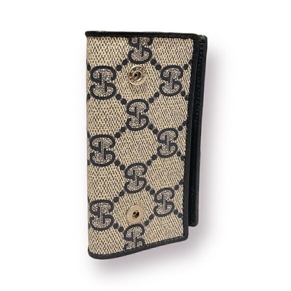 Vintage GUCCI Navy Blue Series 6-Keyring Mini-Wallet Holder with ORIGINAL TAG 😍 - Picture 5 of 11